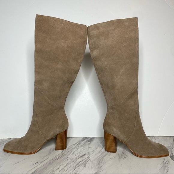 Dolce Vita Flin Gray Suede Heeled Tall Boot 9 1/2 - Picture 7 of 16